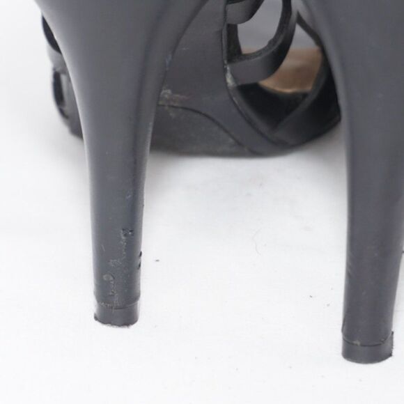 Fergalicious by Fergie Black Cage Peep-toe Pumps, Size 8 - Picture 7 of 7